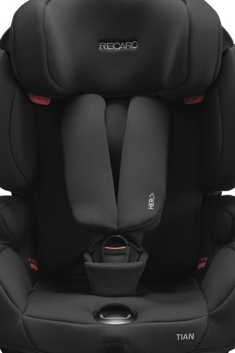 Tian Recaro 9-36 kg 9 miesięcy - 12 lat fotelik samochodowy dla dzieci do 12 roku - Core Deep Black