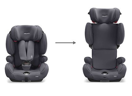 Tian Recaro 9-36 kg 9 miesięcy - 12 lat fotelik samochodowy dla dzieci do 12 roku - Core Simply Grey