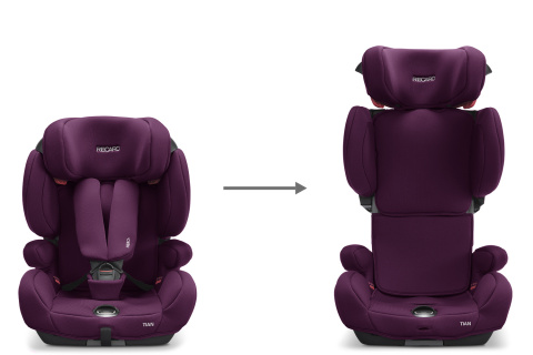 Tian Recaro 9-36 kg 9 miesięcy - 12 lat fotelik samochodowy dla dzieci do 12 roku - Core Very Berry