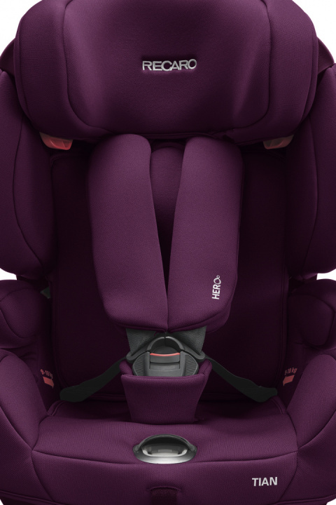 Tian Recaro 9-36 kg 9 miesięcy - 12 lat fotelik samochodowy dla dzieci do 12 roku - Core Very Berry