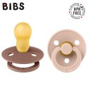 BIBS COLOUR 2-PACK WOODCHUCK & BLUSH L Smoczek Uspokajający kauczuk Hevea