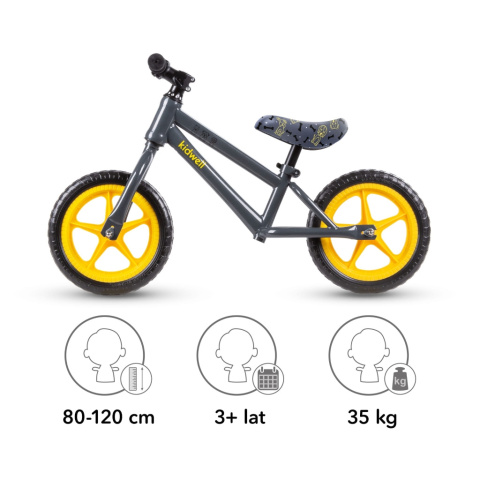 MUNDO Kidwell Rowerek biegowy koła 12" EVA - Dogs