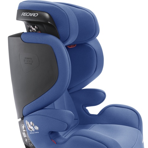 Mako 2 Recaro 100 - 150 cm i-Size 15-36 kg około 3,5 - 12 lat fotelik samochodowy dla dzieci do 12 roku - Core Energy Blue