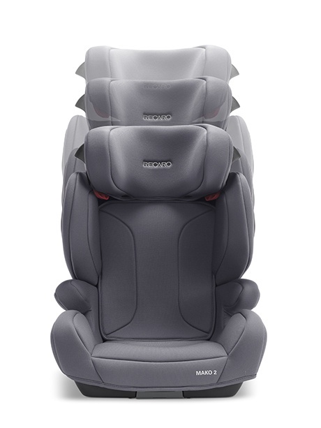 Mako 2 Recaro 100 - 150 cm i-Size 15-36 kg około 3,5 - 12 lat fotelik samochodowy dla dzieci do 12 roku - Core Simply Grey