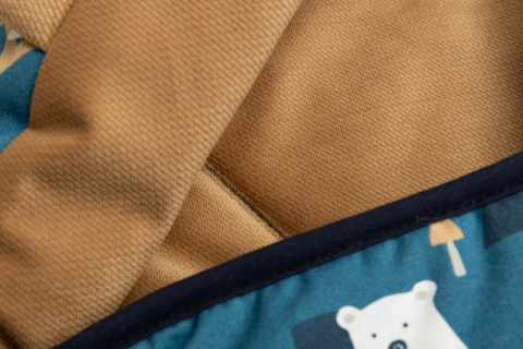 Sensillo Otulacz do fotelika Velvet - Misie Karmelowy