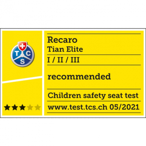 Tian Elite Recaro 9-36 kg 9 miesięcy - 12 lat Test ADAC fotelik samochodowy dla dzieci do 12 roku - Select Night Black
