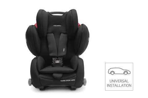 Young Sport Hero Recaro 9-36 kg 9 miesięcy - 12 lat fotelik samochodowy dla dzieci do 12 roku - Deep Black