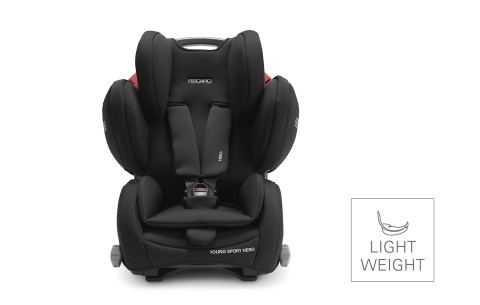 Young Sport Hero Recaro 9-36 kg 9 miesięcy - 12 lat fotelik samochodowy dla dzieci do 12 roku - Deep Black