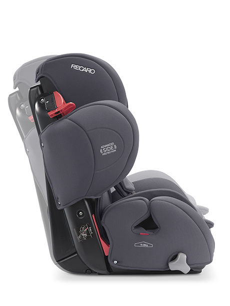 Young Sport Hero Recaro 9-36 kg 9 miesięcy - 12 lat fotelik samochodowy dla dzieci do 12 roku - Prime Mat Black