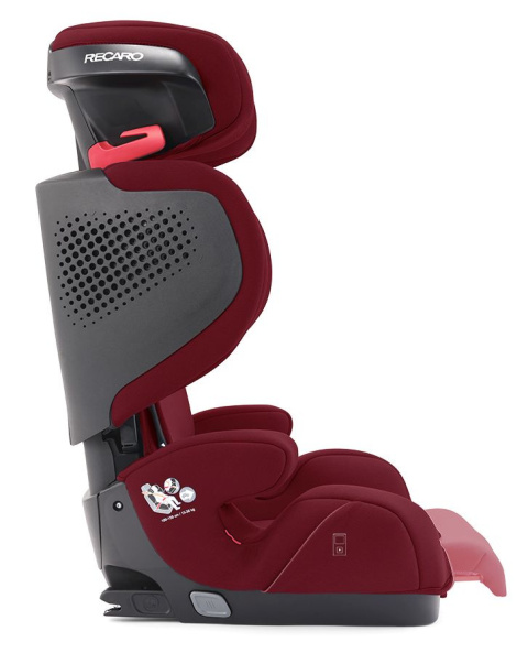 Mako Elite 2 Recaro 100-150 cm i-Size 15-36 kg około 3,5-12 lat fotelik samochodowy dla dzieci do 12 roku - Select Garnet Red