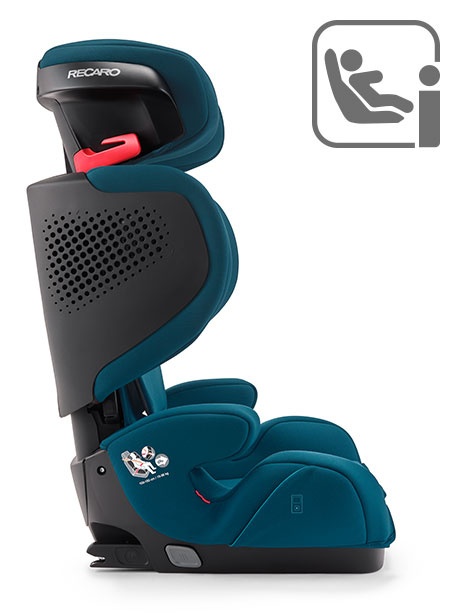 Mako Elite 2 Recaro 100-150 cm i-Size 15-36 kg około 3,5-12 lat fotelik samochodowy dla dzieci do 12 roku - Prime Frozen Blue