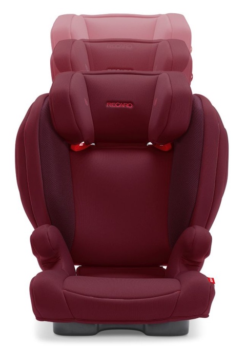 Monza Nova 2 Seatfix Recaro 15-36 kg od około 3,5-12 lat fotelik samochodowy dla dzieci do 12 roku - Select Garnet Red