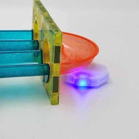 WOOPIE Klocki Magnetyczne Tor Kulkowy Świetlny Kulodrom 49 el.