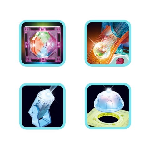 WOOPIE Klocki Magnetyczne Tor Kulkowy Świetlny Kulodrom 75 el.