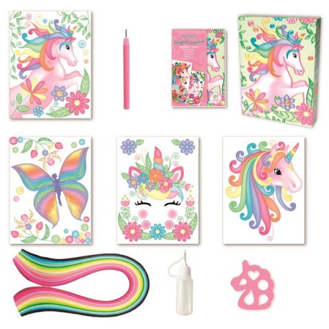 Box Candiy, zestaw artystyczny do quillingu Jednorożec