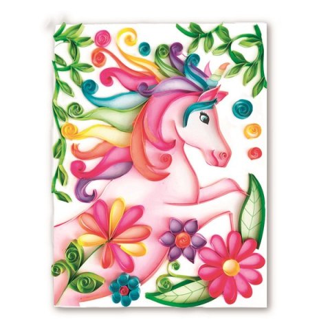 Box Candiy, zestaw artystyczny do quillingu Jednorożec