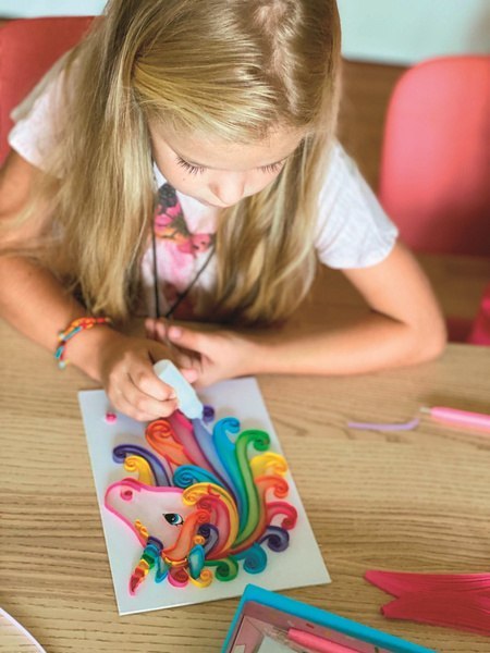 Box Candiy, zestaw artystyczny do quillingu Jednorożec