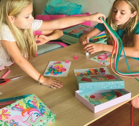 Box Candiy, zestaw artystyczny do quillingu Jednorożec