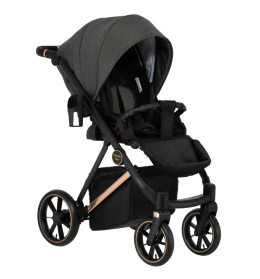 VR 3w1 Paradise Baby wielofunkcyjny wózek dziecięcy z fotelikiem KITE 0-13kg Polski Produkt - 07 stelaż czarny mat
