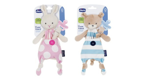 Pocket Friend 0m+ Chicco maskotka do smoczka blue 80122 , pink 80121