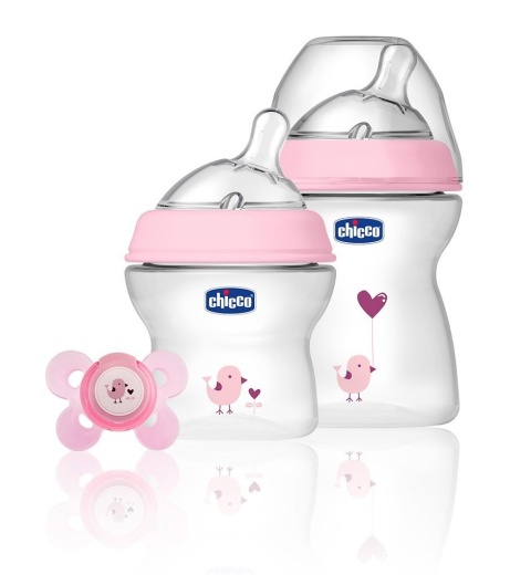 Zestaw Chicco butelka 1x150ml + 1x250ml + smoczek Physio 80711610 , 80711620