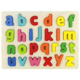 Drewniana układanka literki puzzle alfabet