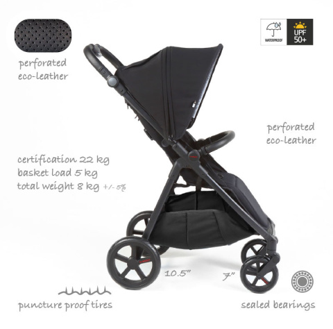 M3 MAST Swiss Design wózek spacerowy do 22 kg, waży tylko 8 kg - Sand