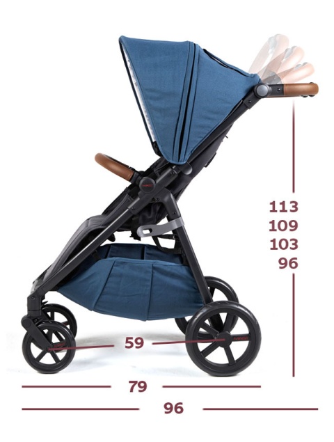 M4 MAST Swiss Design wózek spacerowy do 22 kg, waży tylko 8 kg - Green