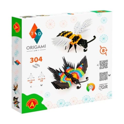 Origami 3D 2w1 Motyl, Pszczoła 2566 Alexander