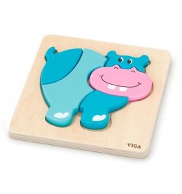 Viga 59932 Pierwsze puzzle maluszka- hipopotam (box)