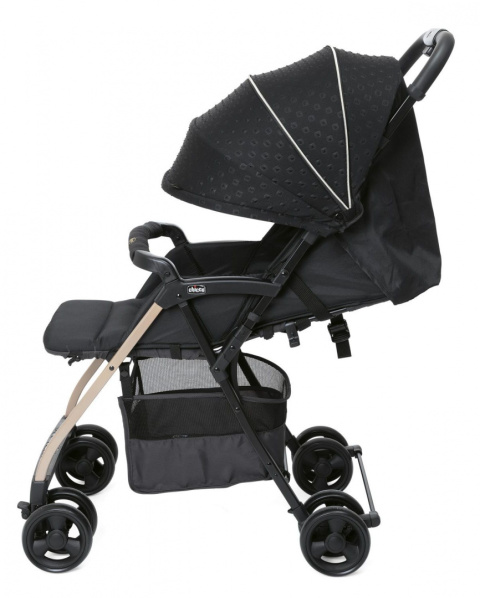 OHLALA 3 Chicco ultra lekki wózek spacerowy, składana rączka, waga 4,2 kg - Black ECO+ RE_LUX