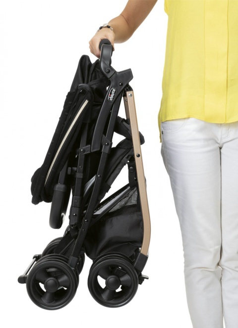 OHLALA 3 Chicco ultra lekki wózek spacerowy, składana rączka, waga 4,2 kg - Black ECO+ RE_LUX