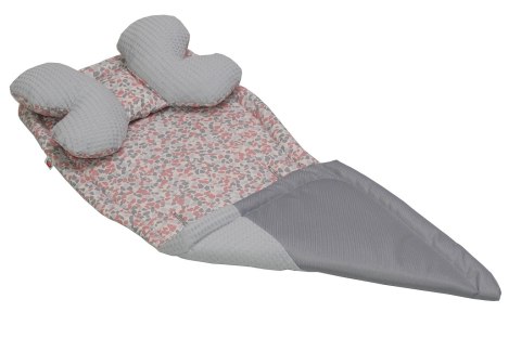 Wkładka do wózka bawełna minky kamyki różowe Dodo