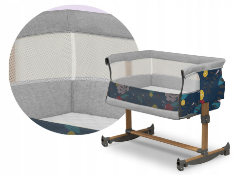 LEONIE Lionelo Łóżeczko dostawne Kołyska 3w1 - Blue Navy