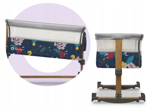 LEONIE Lionelo Łóżeczko dostawne Kołyska 3w1 - Blue Navy