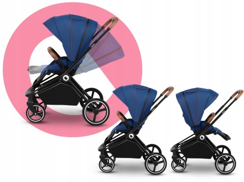 MIKA 2w1 Lionelo Wózek wielofunkcyjny - Blue Navy