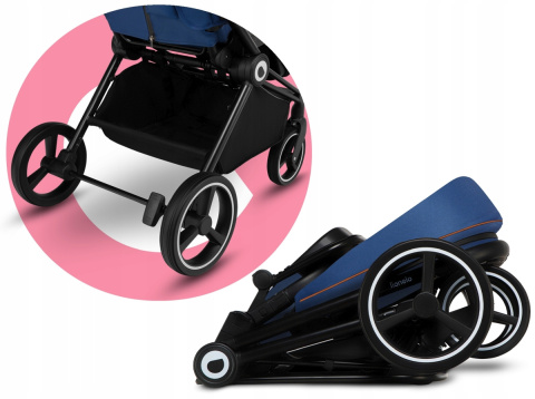 MIKA 3w1 Lionelo Wózek wielofunkcyjny - Blue Navy