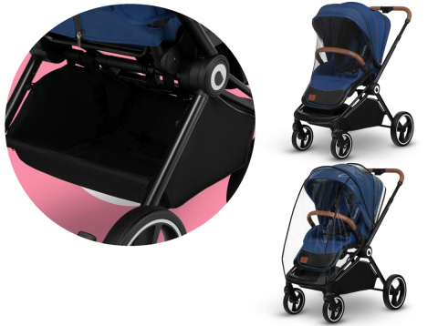 MIKA 3w1 Lionelo Wózek wielofunkcyjny - Blue Navy