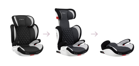 MoMi QUICK FIX Fotelik samochodowy 15-36 kg - Czarny