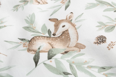 Sensillo Ochraniacz do łóżeczka Plusz Karo - SARENKI SZARY dodatek do wyprawki dla niemowlaka