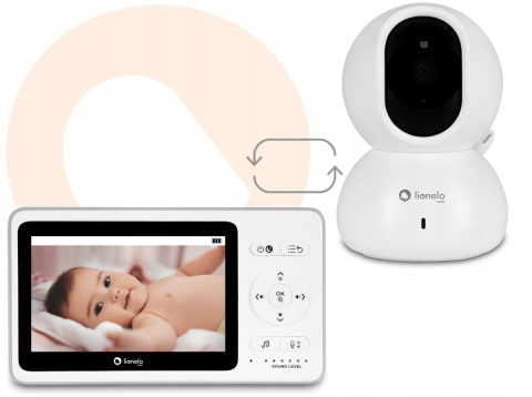 BABYLINE 8.2 Lionelo Niania elektroniczna 4,3 cala, do 300m, tryb nocny, melodie, termometr