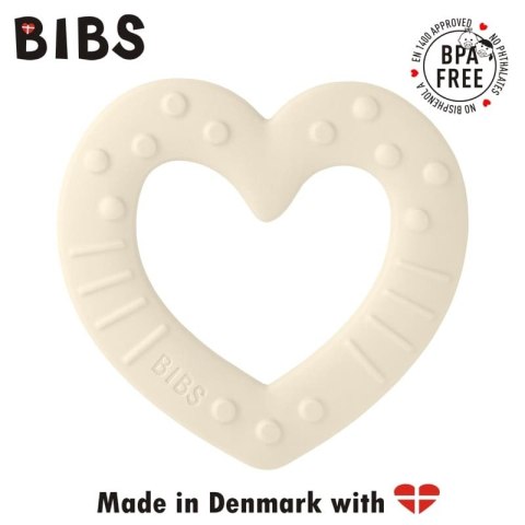 BIBS BABY BITIE HEART IVORY gryzak dla niemowlaka