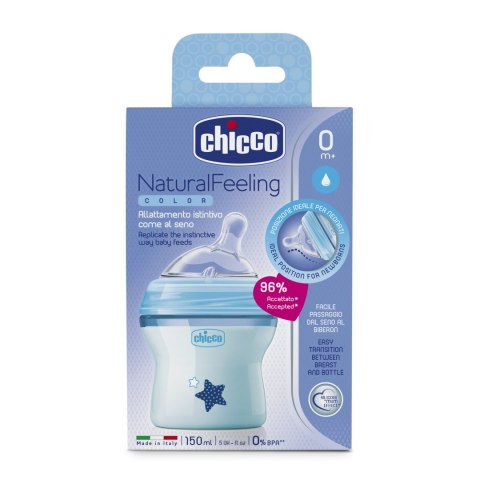 CHICCO 00081311200000 Butelka NF plastikowa 0m+ 150 ml boy