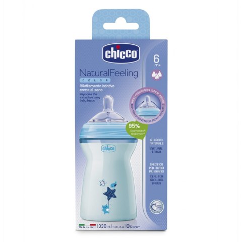 CHICCO 00081335200000 Butelka NF plastikowa 6m+ 330 ml boy