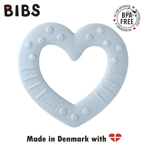 BIBS BABY BITIE HEART BABY BLUE gryzak dla niemowlaka