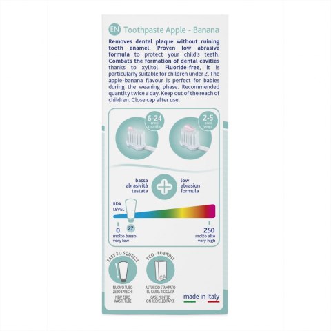 CHICCO 00002320100000 Pasta do zębów bez fluoru jabłkowo-bananowa 50 ml*