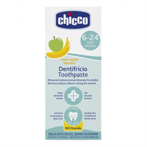 CHICCO 00002320100000 Pasta do zębów bez fluoru jabłkowo-bananowa 50 ml*