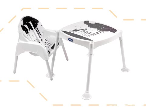 Krzesełko do karmienia stolik krzesło 3w1 gwiazdy