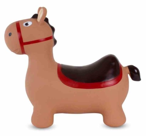 Skoczek gumowy dla dzieci OSIOŁEK 60 cm brązowy do skakania z pompką