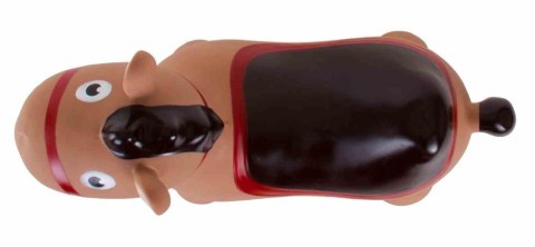 Skoczek gumowy dla dzieci OSIOŁEK 60 cm brązowy do skakania z pompką